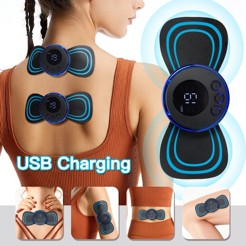 EMS Butterfly Neck Rechargeable Massager Electric Neck Massage EMS