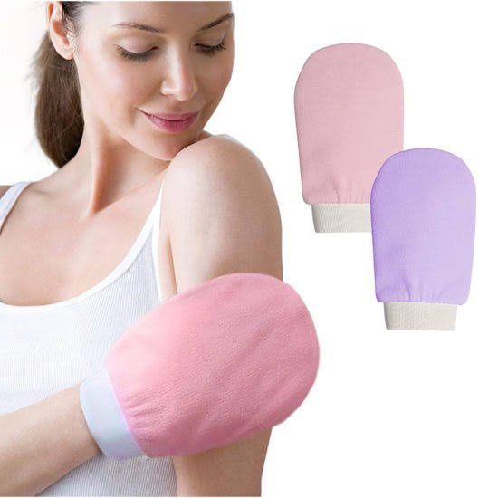 1PC Scrub Exfoliating Gloves Back Scrub Dead Skin Facial Massage Gloves Durable Multi Color Deep Cleansing Towels For Shower